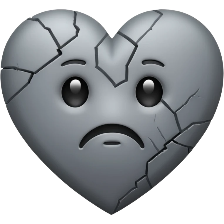 Gray broken heart  emoji
