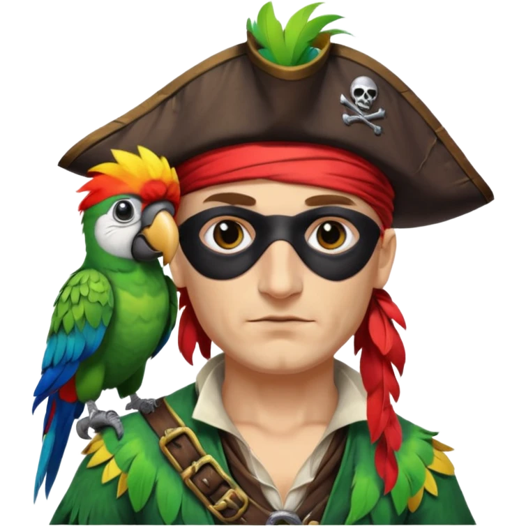 pirate and parrot emoji