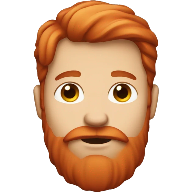 A man who is pregnant and also has red hair and beard  emoji