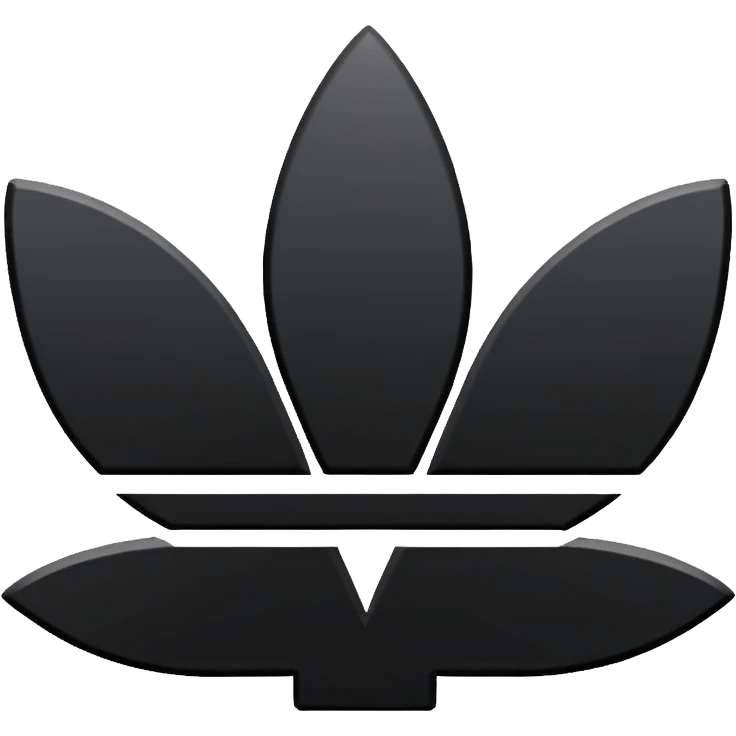 Adidas logo white emoji