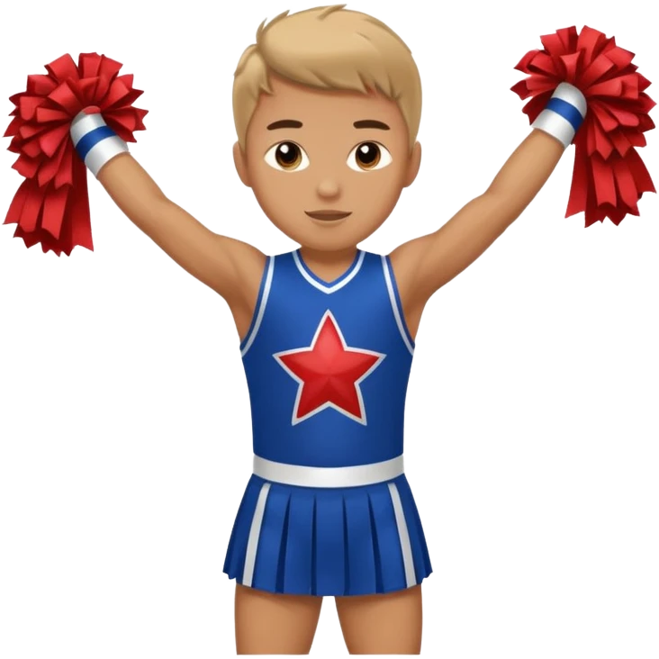 All star Cheerleader boy in  cheerleader uniform  emoji
