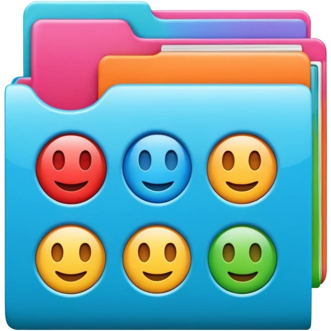 emoji of empty open colored magazine emoji