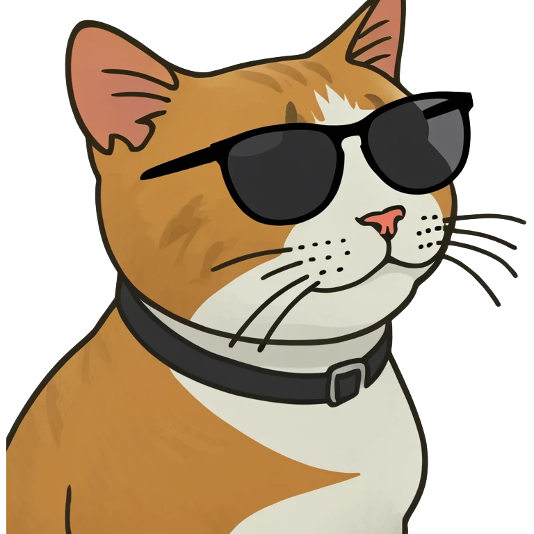 Cat with sunglasses emoji