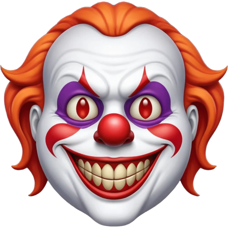 Evil clown tits emoji