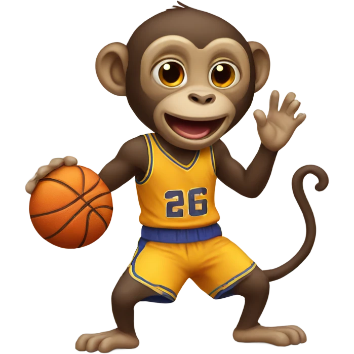 monkeys playing basketball  emoji