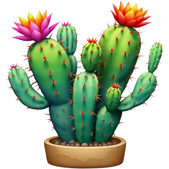 Rainbow cactus emoji