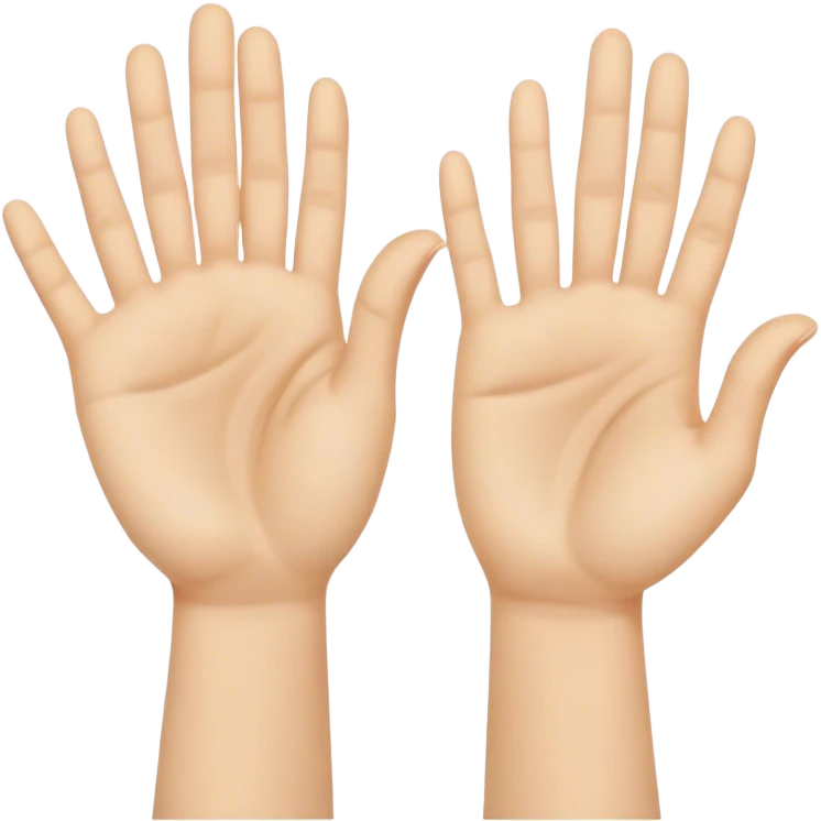 Left palm must be from this emoji 🙏 and right from that 🤲 emoji