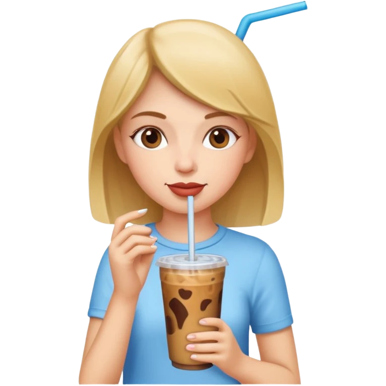 Iced coffee cutie  emoji