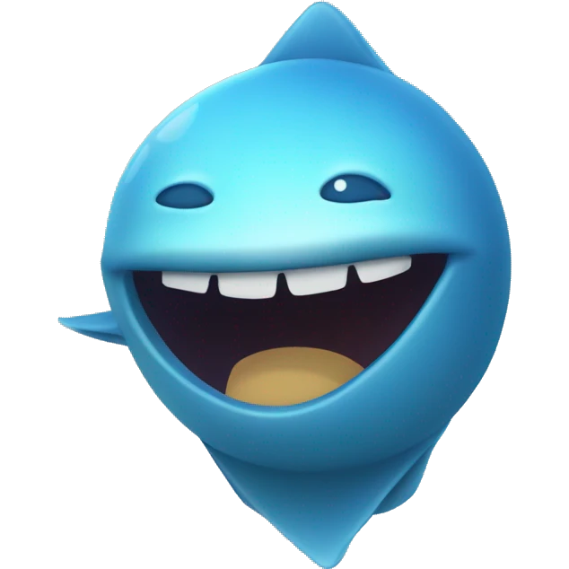 Friendly Bluedot ray emoji