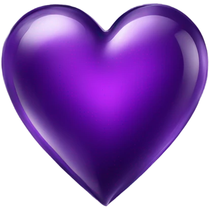 Shiny glass dark purple heart  emoji