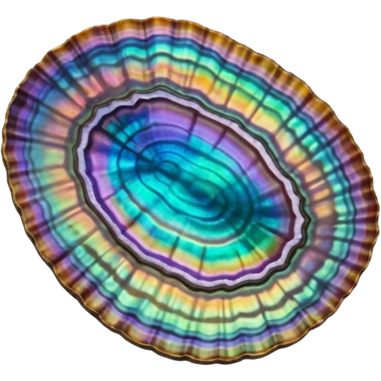 top view of colorful abalone emoji