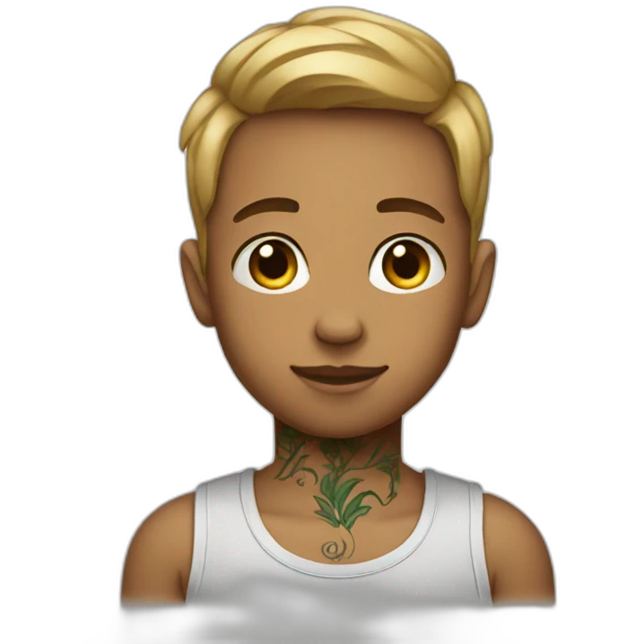 boy with neck tattoo emoji