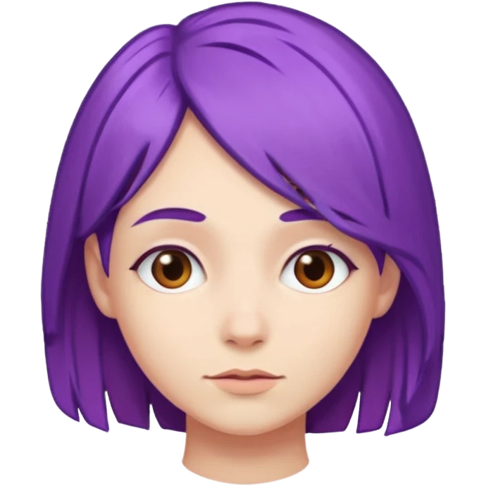 differnt angel with purple hair emoji