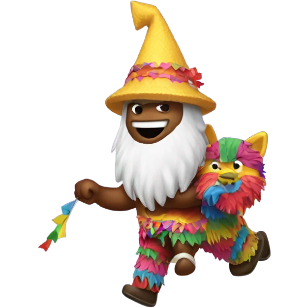 Knome riding a piñata emoji