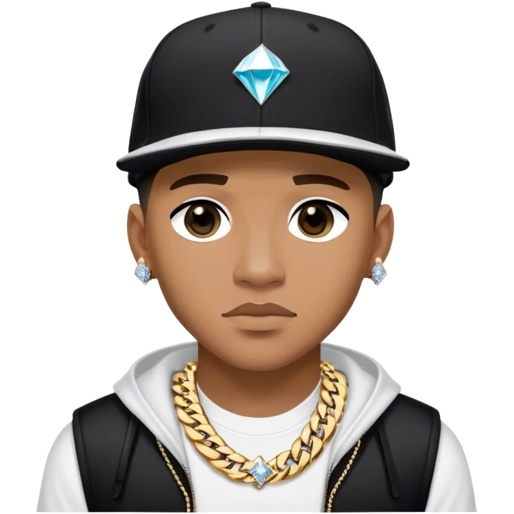 Josh King Madrid lands in Miami on black private jet wearing black Team Jet Set (logo) SnapBack and sporting his new set of two tone iced out bust down VVS diamond Cuban links and 20-pointer diamond rocks in his ear emoji