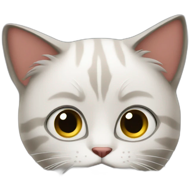 Confused cat at dinner table meme emoji