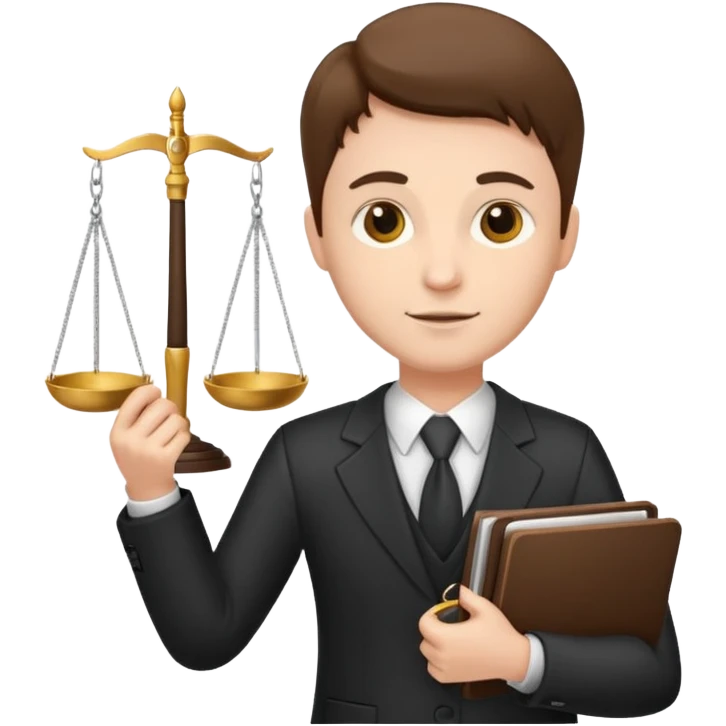 Lawyer holding a scale emoji