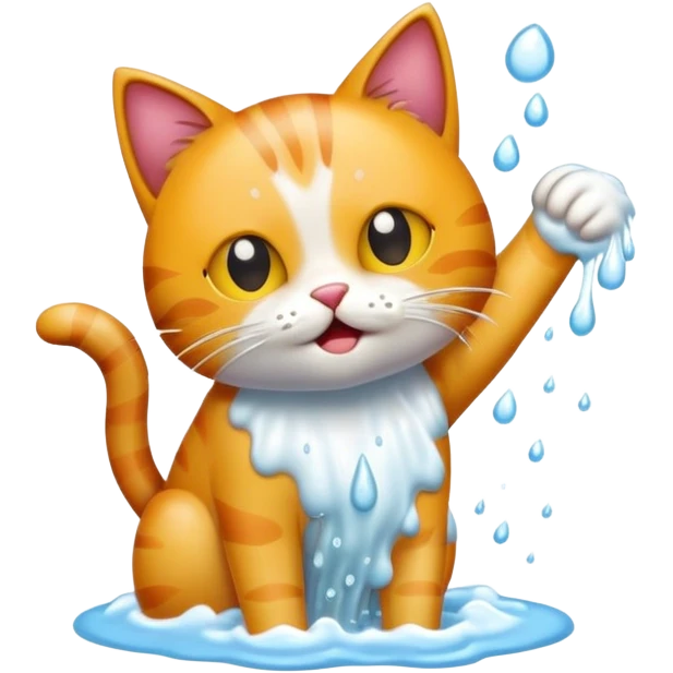 Cat showering  emoji