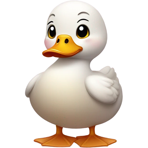 Cutesy kawaii duck emoji