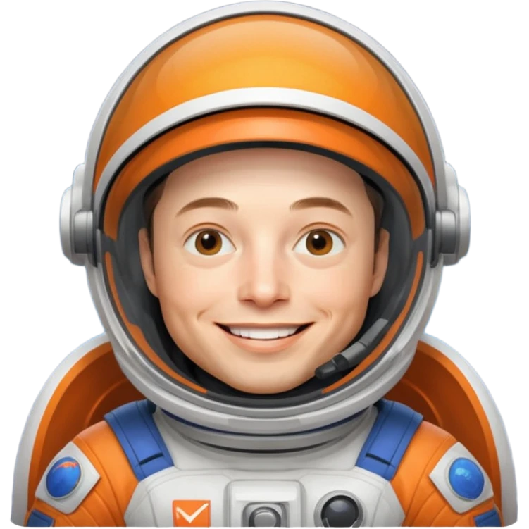 Elon Musk in the space Funny emoji