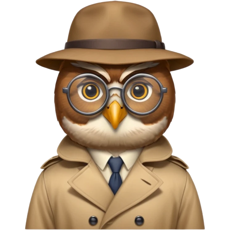 Detective owl  emoji