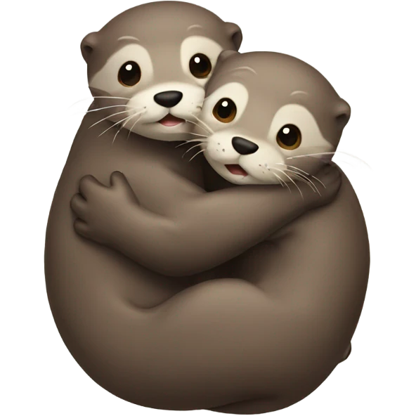 otter hug emoji