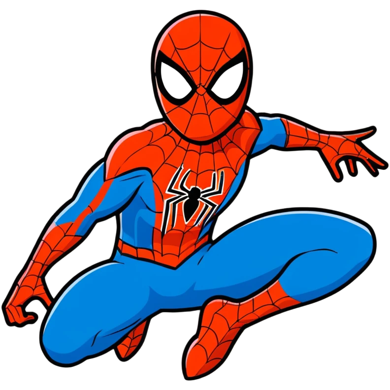 Spider-Man superhero in classic red and blue costume emoji