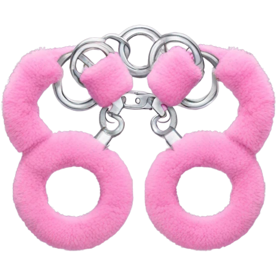 pink fuzzy handcuffs emoji