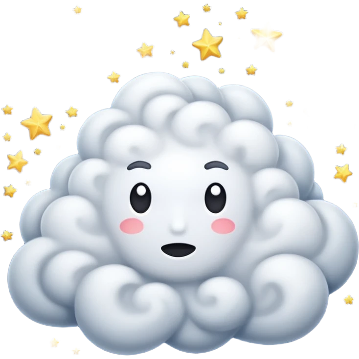 Make a fight dust Cloud with stars emoji
