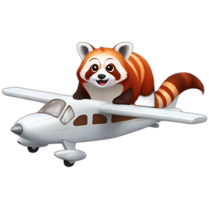 red panda on the plane emoji
