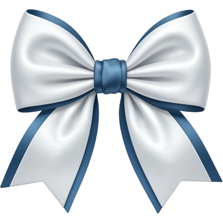 😍🫀white satin bow emoji
