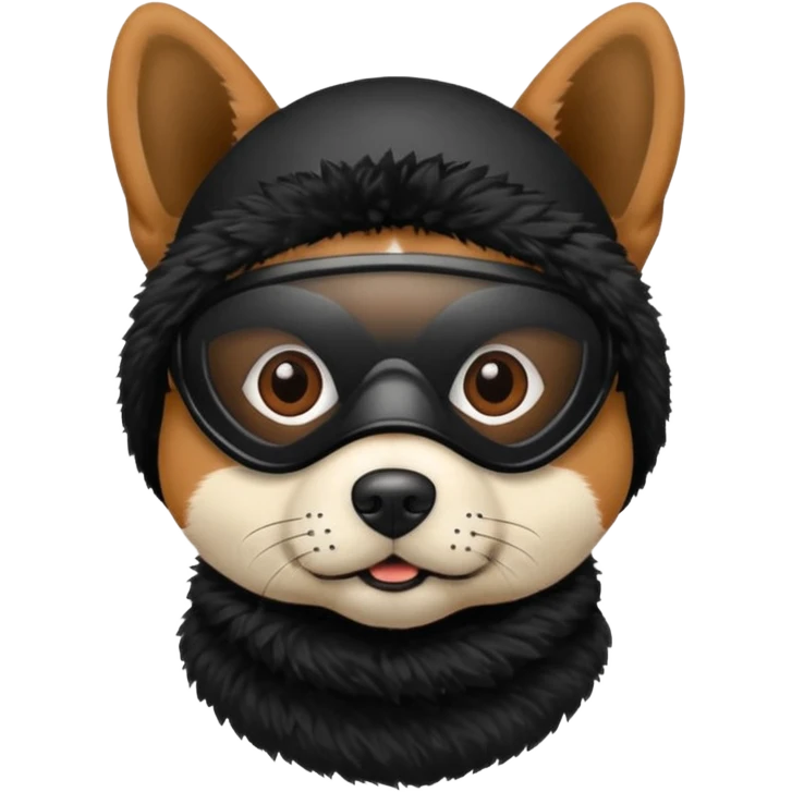dog with black ski mask emoji