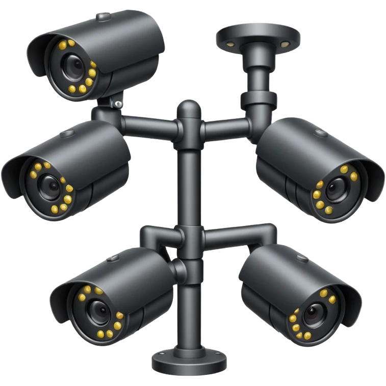 Cctv cameras facing multiple directions  emoji