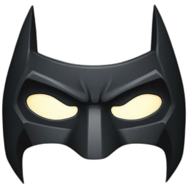 Batman Mask with total White eyes emoji
