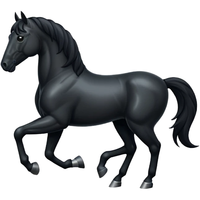 Black horse  emoji