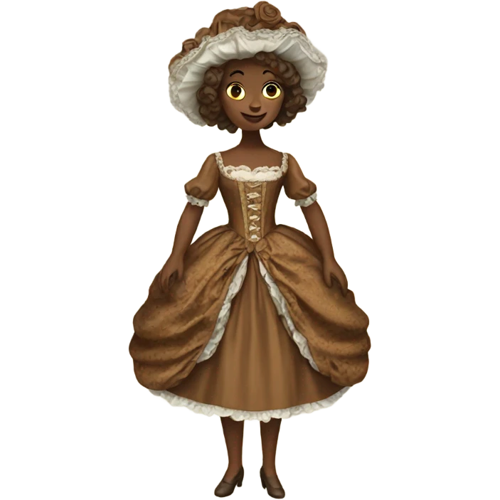 brown rococo dress emoji