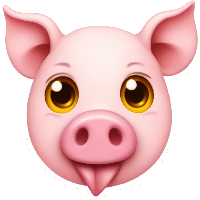 Heart with nose a pig emoji