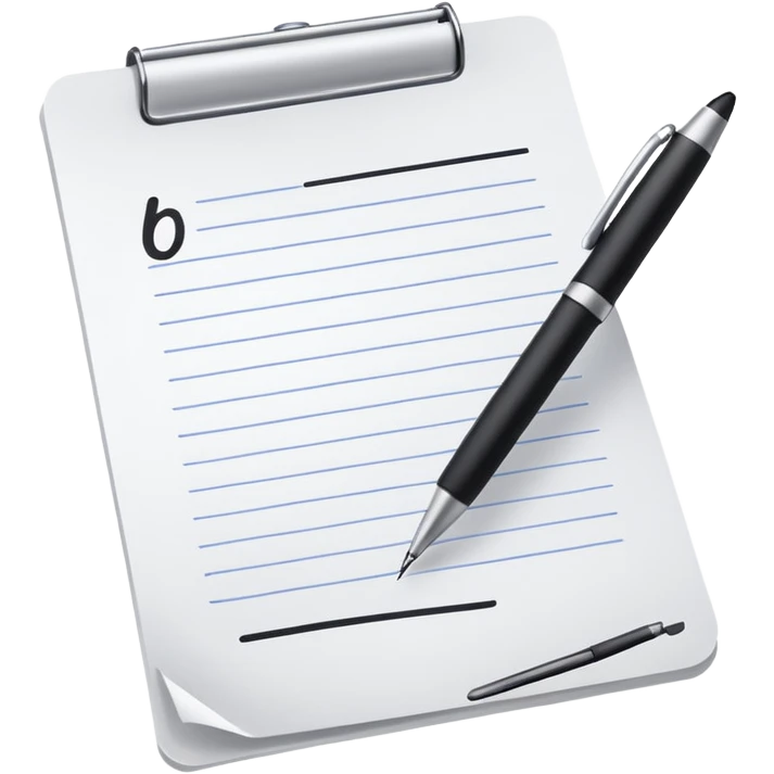 paper with a pen emoji