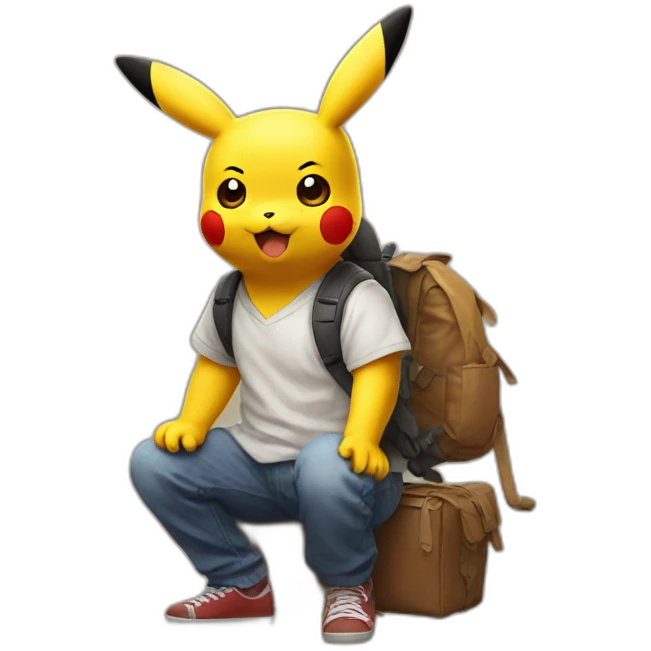 Pikachu ask question emoji
