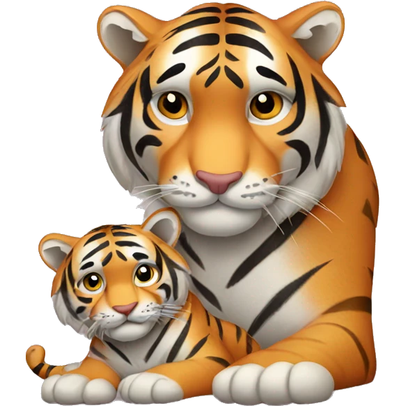 Tiger with cub  emoji