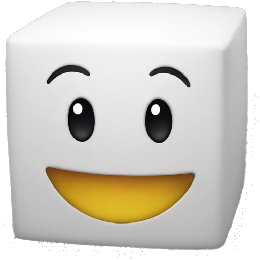 Cube with Smile emoji