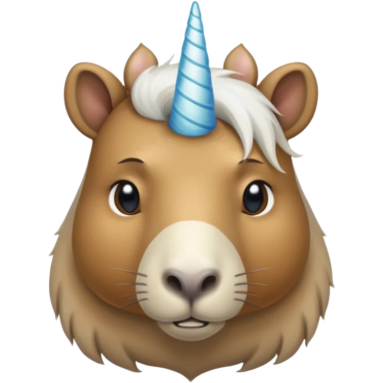 sad capybara unicorn hybrid emoji