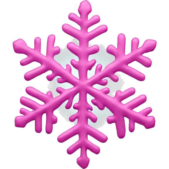 Pink snowflake emoji