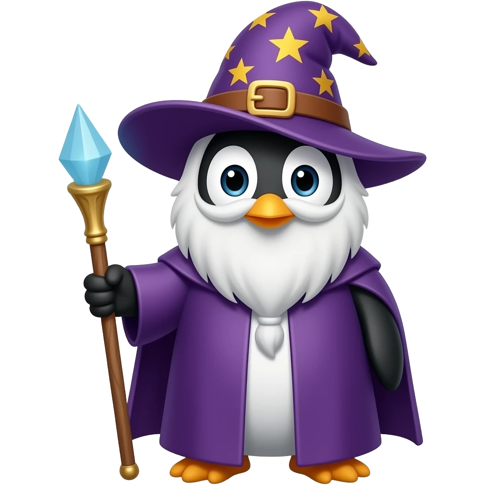 Penguin Wizard emoji