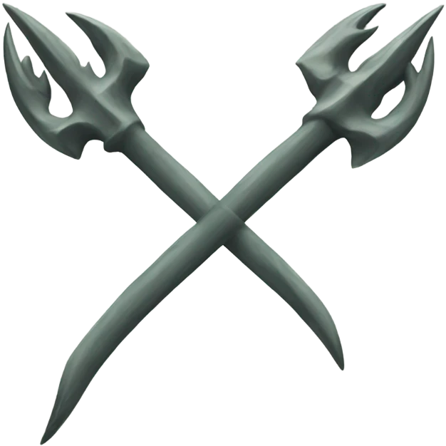 Trident in a bull with long horns emoji