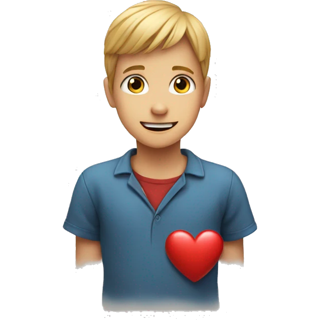 heart with boy in the middle of the hear emoji