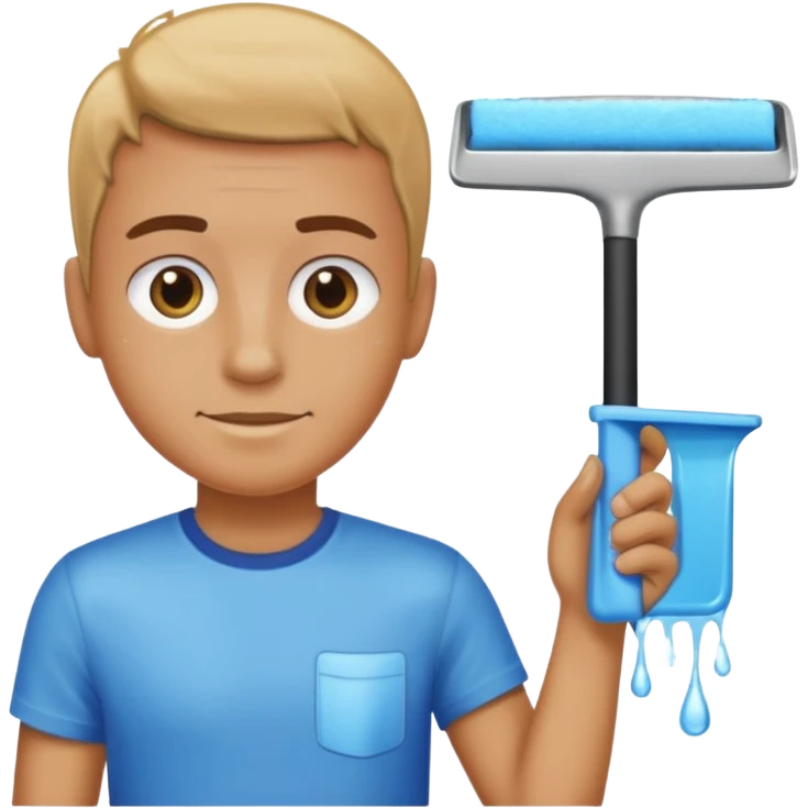 Personne nettoyant les fenêtres emoji