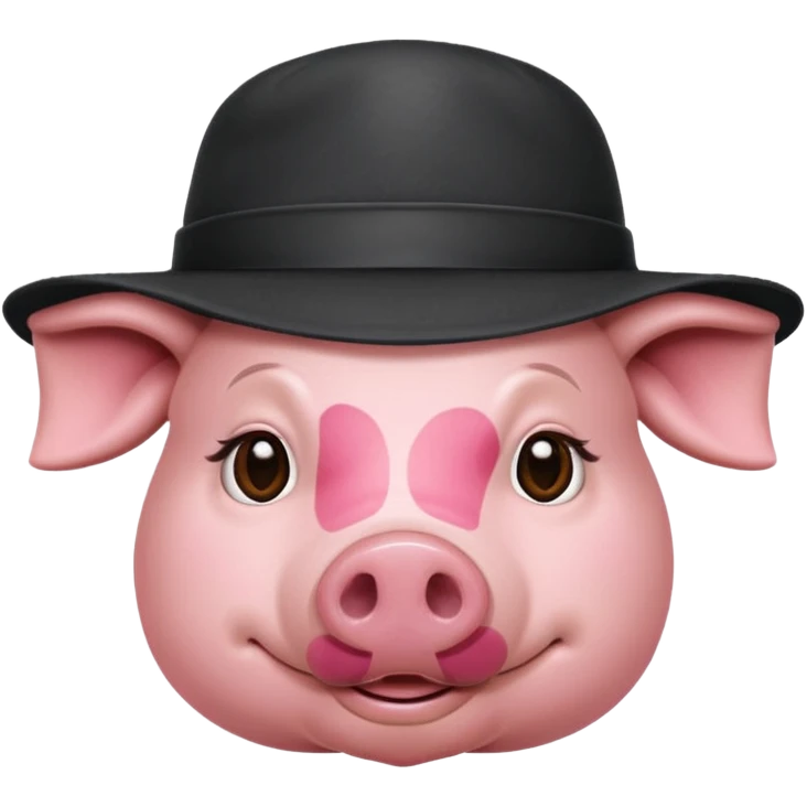 pig wear hat emoji