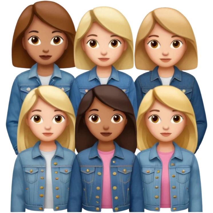 girls in jean jackets emoji