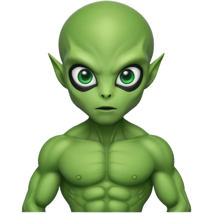 Alien buff as hulk emoji